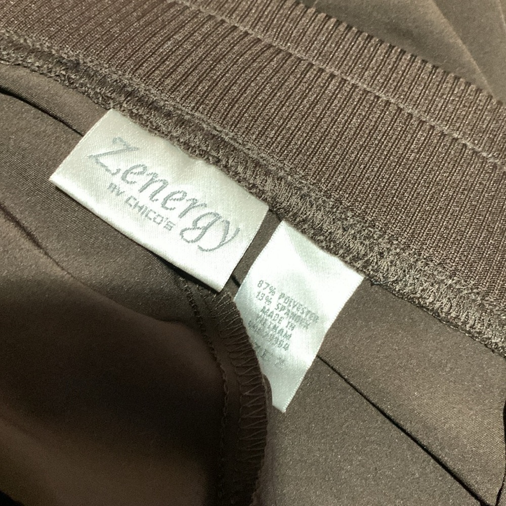 Zenergy Pants Size 2 L Brown Light Weight Pockets Pull On Pockets Polyester - Picture 13 of 14